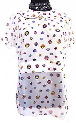 'Ice Cream Bubbles' Silk Blouse