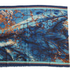 'Bird's Eye Blue' Cashmere Scarf with Fringed Edges