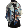 'Blue Puddles' Silk Satin Scarf