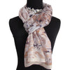 'Cappuccino' Silk Voile Scarf/Sash