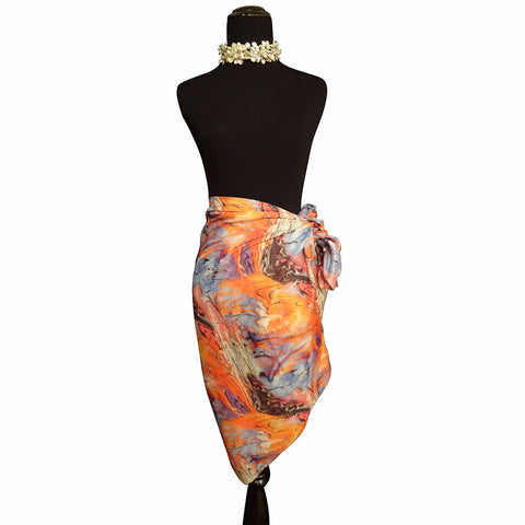 'Desert Sunrise' Cotton Voile Pareo/Sarong