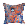 'Blue Orange Evil Eye' Microfiber Pillow Cover