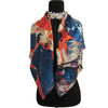'Fire Water' Silk Satin Scarf