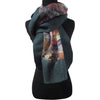 'Green Fragments' Silk/Wool Felt Wrap, Shawl, Scarf