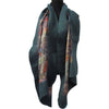 'Green Fragments' Silk/Wool Felt Wrap, Shawl, Scarf