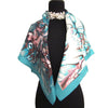 'Aquamarine Life' Silk Twill Scarf