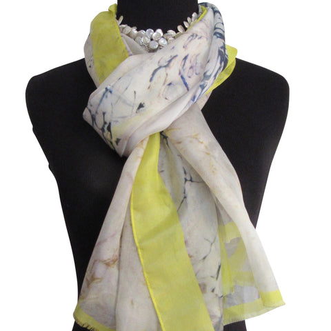 'Lemon Meringue' Silk Voile Scarf