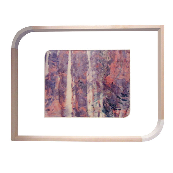 'Purple Hurricane' Decorative Tray with Glass Top