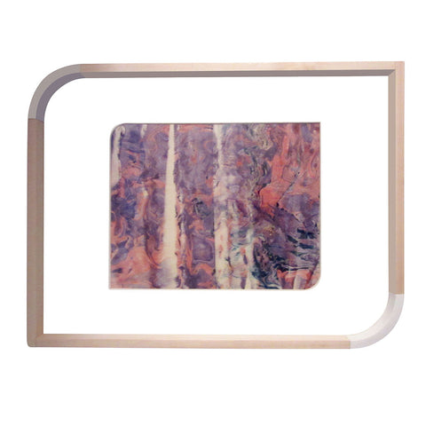 'Purple Hurricane' Decorative Tray with Glass Top