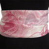 'Raspberry Swirl' 100% Silk Voile Scarf with Grey Border