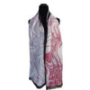 'Raspberry Swirl' Cotton & Silk Scarf/Sash with Fringed ends