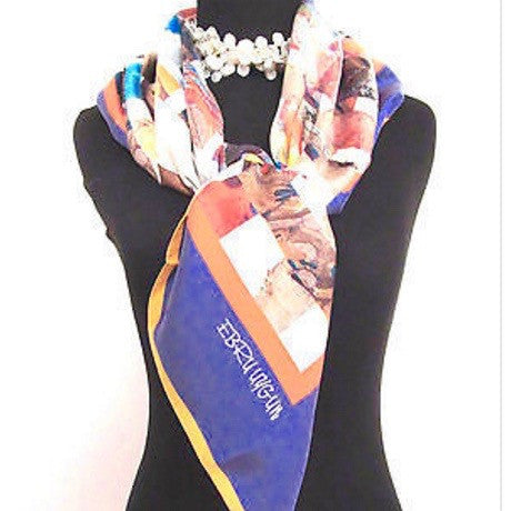 'Marble Latticework' Silk Twill Scarf