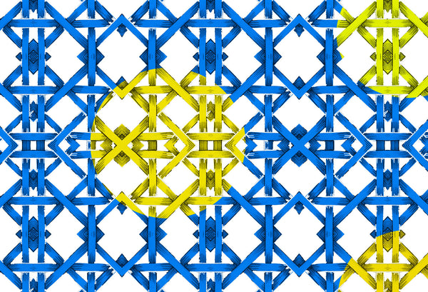 'Thonet in Blue and Chartreuse'