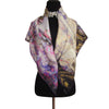 'Watercolor Marbling' Silk Satin Scarf