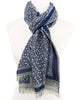 'Fragmentini' Cotton/Silk Scarf in Denim