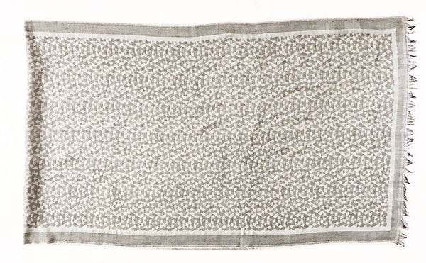 'Fragmentini' Cotton/Silk Scarf in Silver