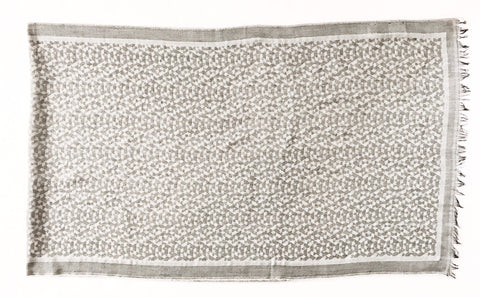 'Fragmentini' Cotton/Silk Scarf in Silver