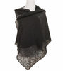 'Spiderweb' in Black Wool/Silk Scarf