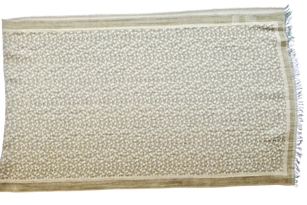 'Fragmentini' Cotton/Silk Scarf in Gold & Silver