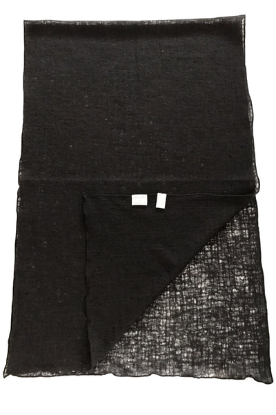 'Spiderweb' in Black Wool/Silk Scarf