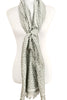 'Fragmentini' Cotton/Silk Scarf in Silver