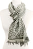 'Fragmentini' Cotton/Silk Scarf in Silver