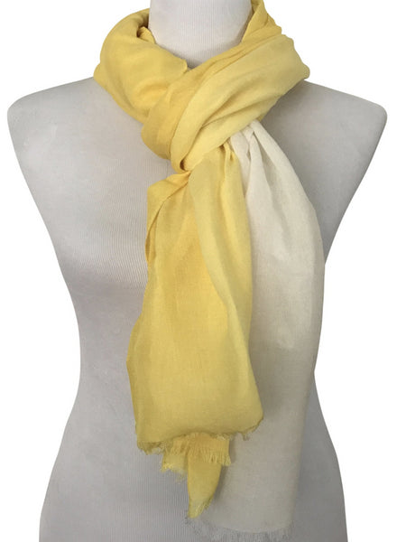 'Daffodil Ombre' Cotton/Silk Scarf