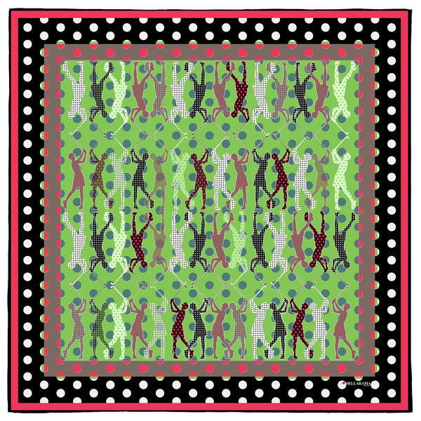 'Golfers Scarf in Green and Black'