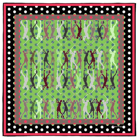 'Golfers Scarf in Green and Black'