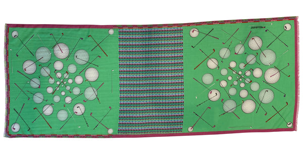 'Golf Roulette Scarf in Green'
