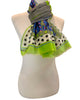 'Golfers Scarf in Chartreuse with Blue'