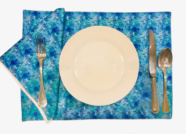 'Blue Lagoon' Placemat and Napkin Set