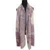 'Raspberry Swirl' Cashmere Scarf with Fringed Edges