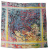 'Watercolor with Pastel' Silk Satin Scarf