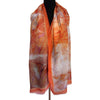 'Tangerine Dream' Cotton & Silk Scarf/Sash with Fringed Ends