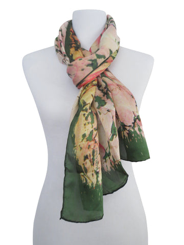 'Watermelon' Silk Voile Scarf